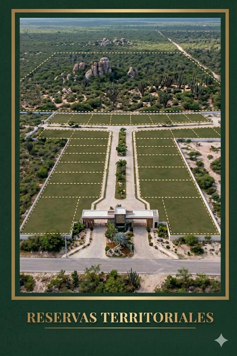 Reservas territoriales - Aerial view de terreno con castillo
